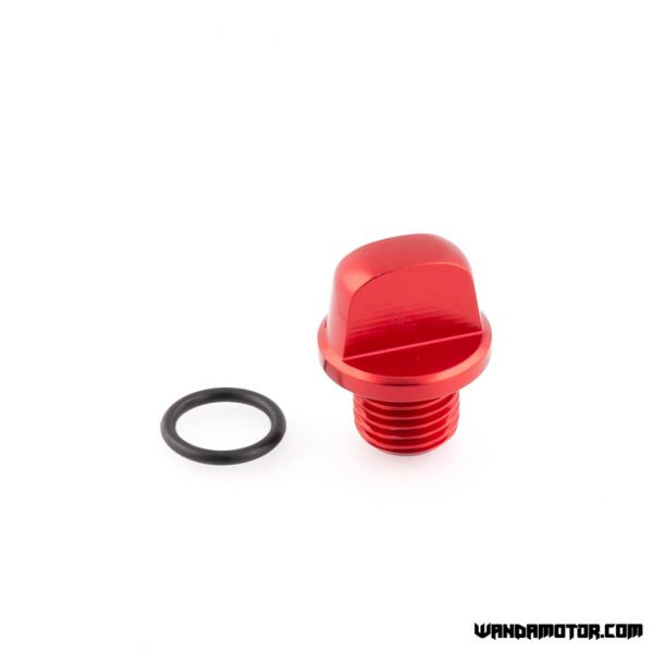 Oil filler cap CNC Alu Minarelli red-1